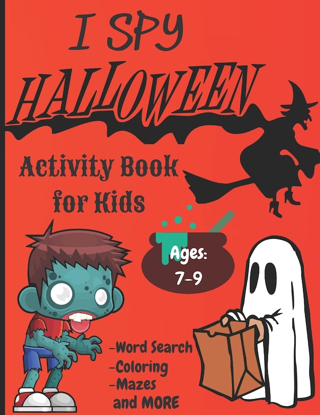 Front cover_I Spy Halloween Activity Book For Kids