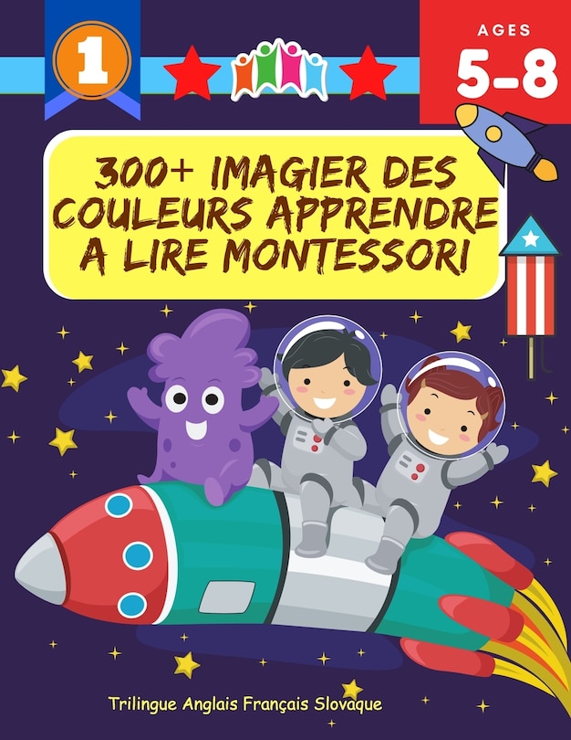 Front cover_300+ Imagier Des Couleurs Apprendre A Lire Montessori Trilingue Anglais Français Slovaque
