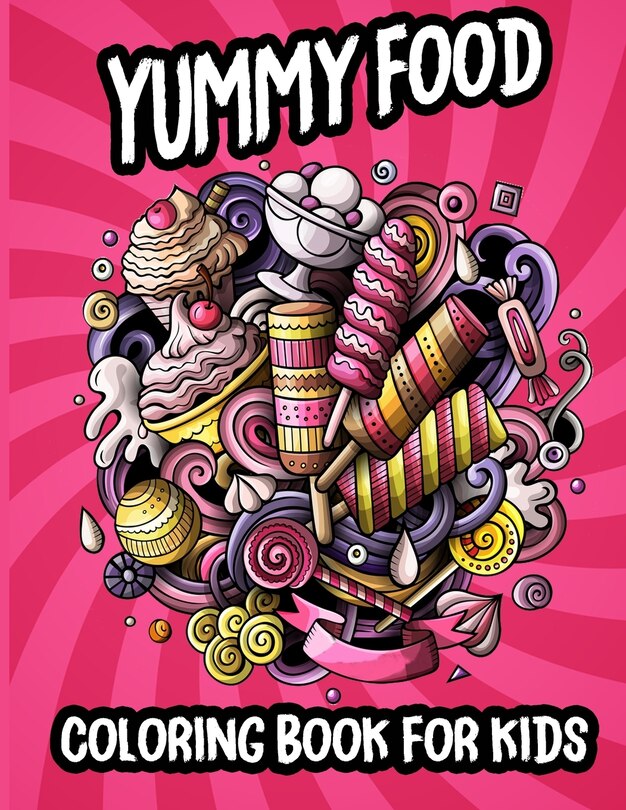 Front cover_Yummy Food Coloring Book For Kids