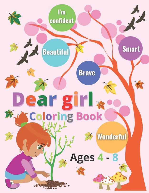 Couverture_Dear Girl coloring book ages 4 - 8