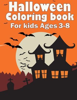 Front cover_Halloween Coloring Book For Kids Ages 3-8