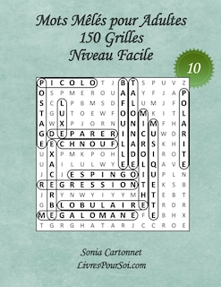 Couverture_Mots Mêlés pour Adultes - Grandes Tailles et Grands Caractères - Niveau Facile - N°10