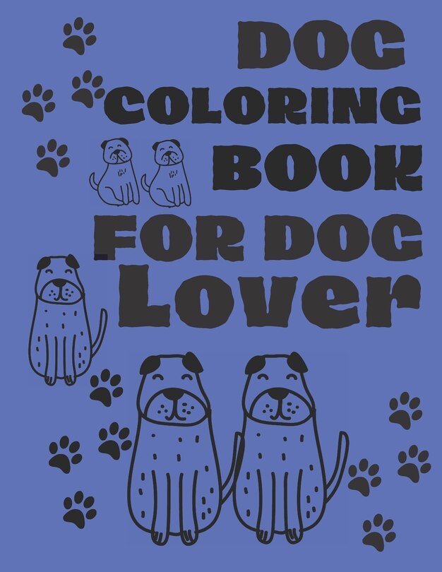 Front cover_Dog Coloring Books for Dog Lover