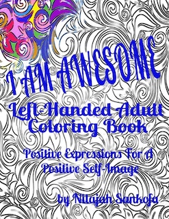 Front cover_I AM AWESOME Left-Handed Adult Coloring Book