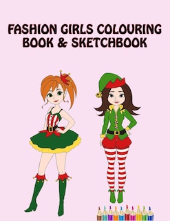 Front cover_Fashion Girls Colouring book & Sketchbook
