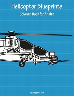 Front cover_Helicopter Blueprints Coloring Book for Adults