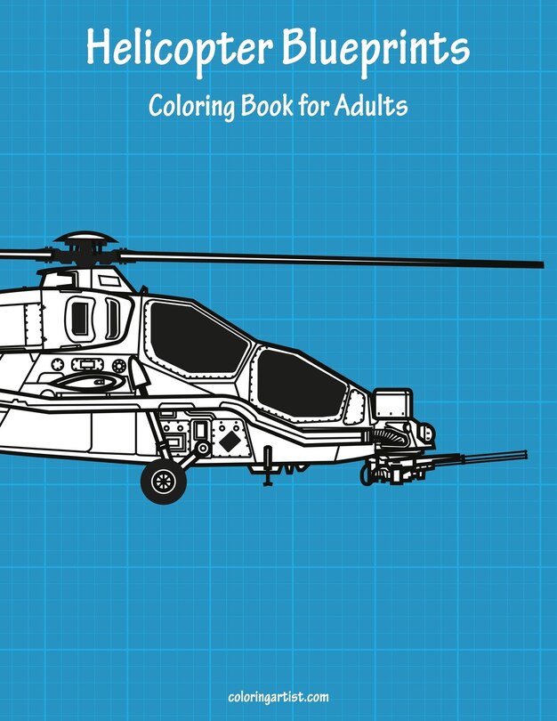 Front cover_Helicopter Blueprints Coloring Book for Adults