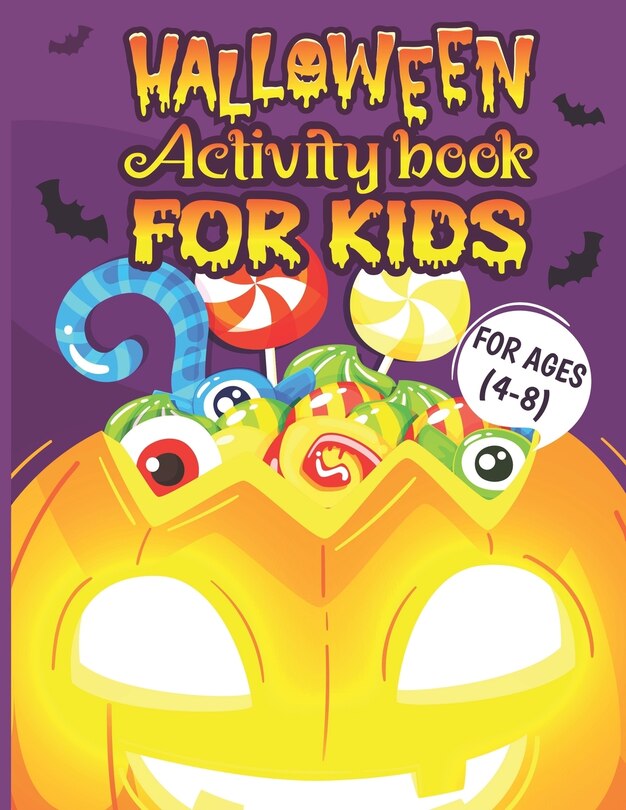 Front cover_Halloween Activity Books For Kids 4-8