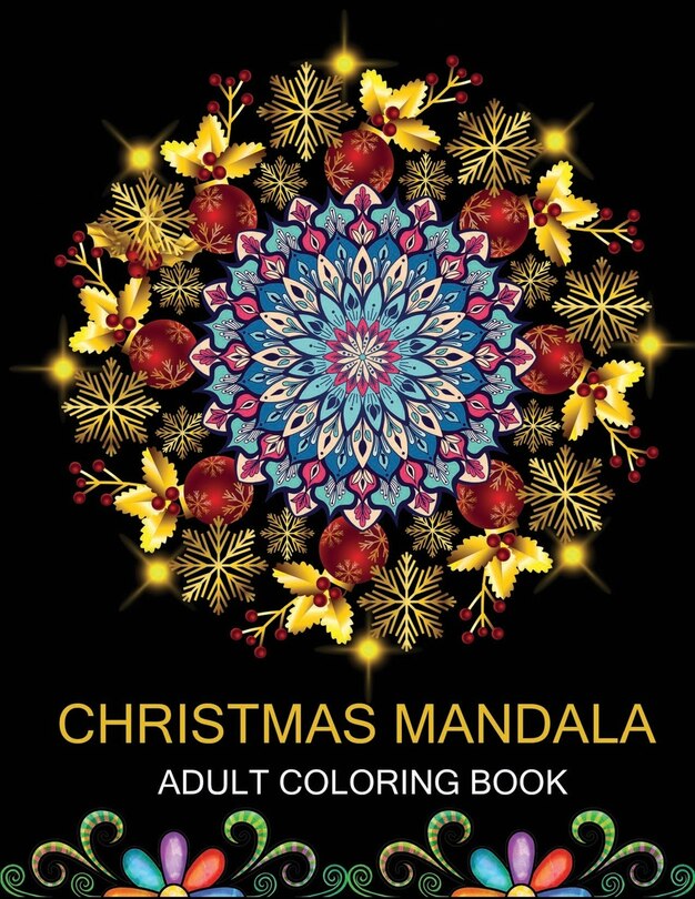 Front cover_Christmas Mandala Adult coloring book