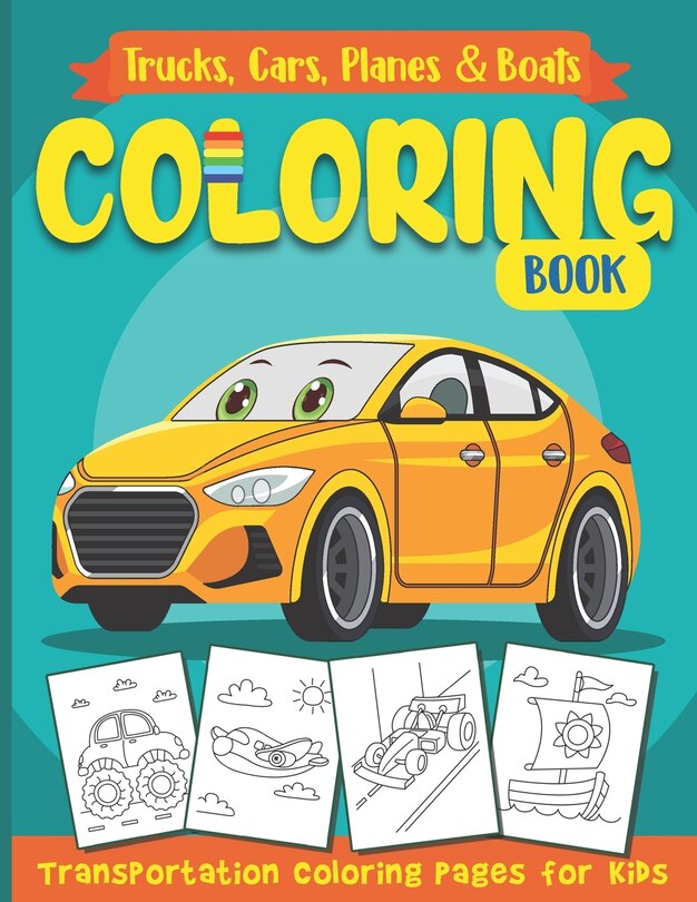 Couverture_Trucks, Cars, Planes & Boats Coloring Book