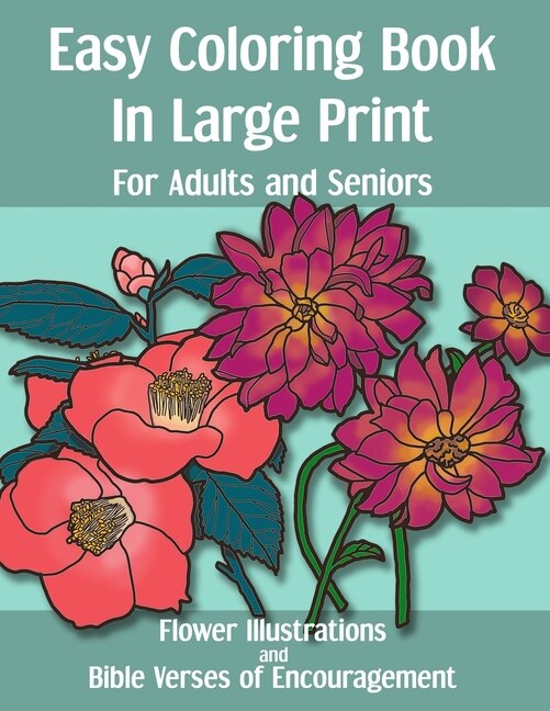 Front cover_Easy Coloring Book in Large Print for Adults and Seniors