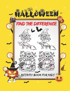 Front cover_Halloween Find The Difference Activity Book For Kids