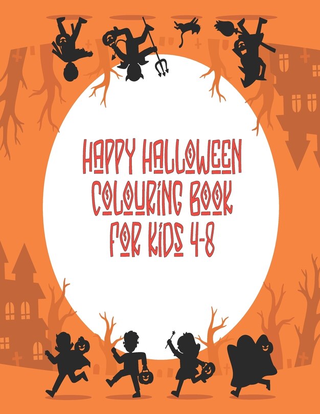 Couverture_Happy Halloween coloring book for Kids 4-8