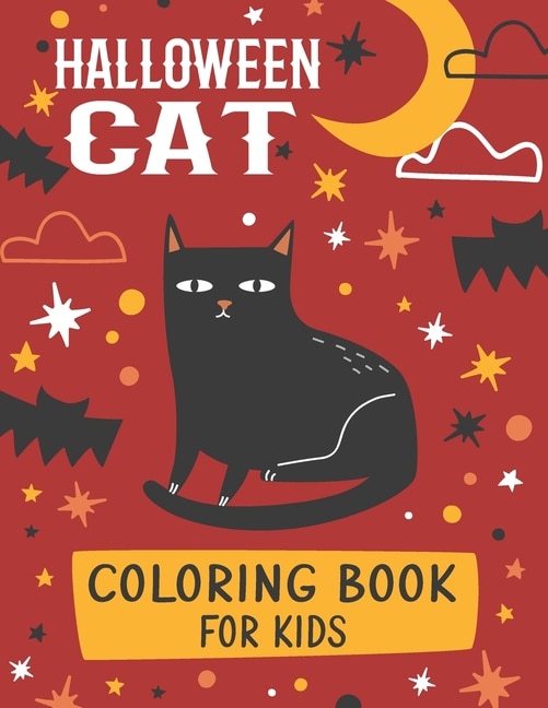 Front cover_Halloween Cat Coloring Book For Kids