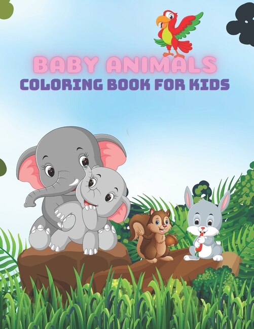 Front cover_BABY ANIMALS - Coloring Book For Kids