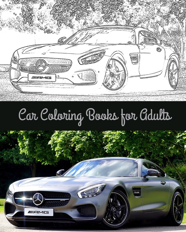 Front cover_Car Coloring Books for Adults