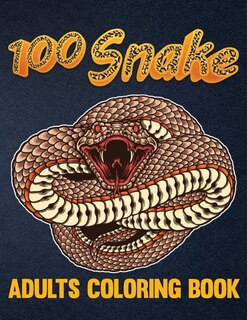 Front cover_100 Snake Adults Coloring Book