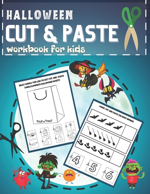 Couverture_Halloween Cut & Paste Workbook for Kids