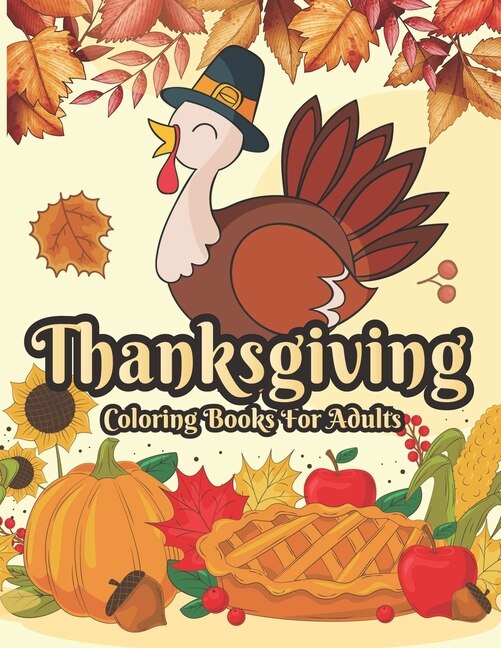 Front cover_Thanksgiving Coloring books for adults