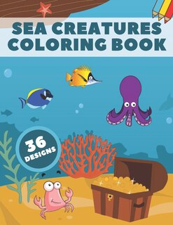 Front cover_Sea Creatures Coloring Book