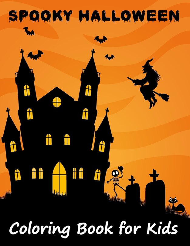 Front cover_Spooky Halloween Coloring book for Kids