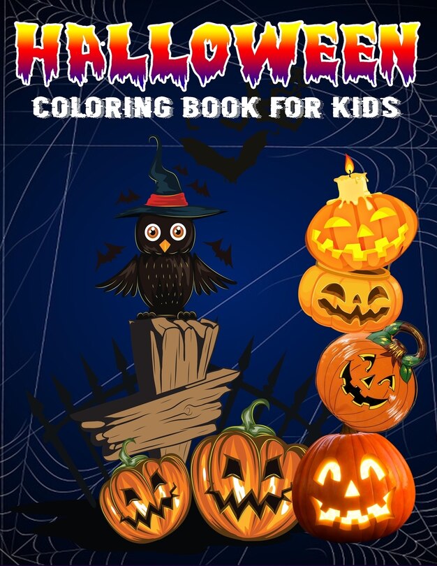 Front cover_Halloween Coloring Book For Kids