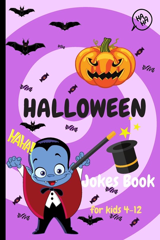 Front cover_Halloween Jokes Book For Kids 4-12