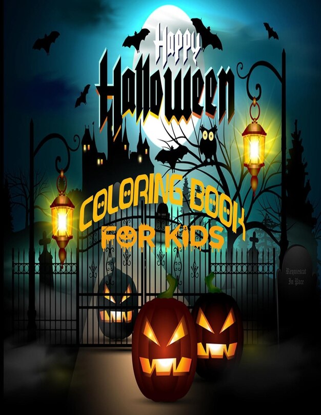 Front cover_Happy Halloween Coloring Book For Kids