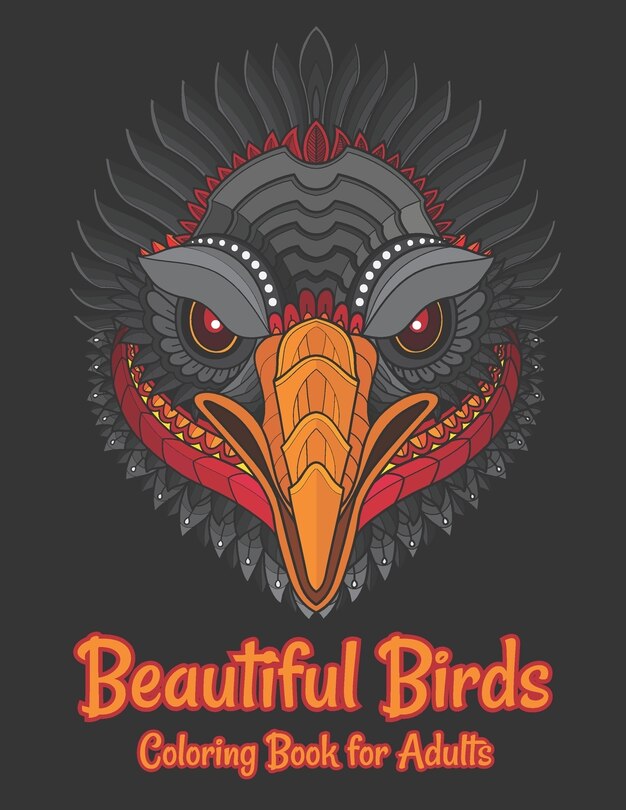 Front cover_Beautiful Birds Coloring Book for Adults