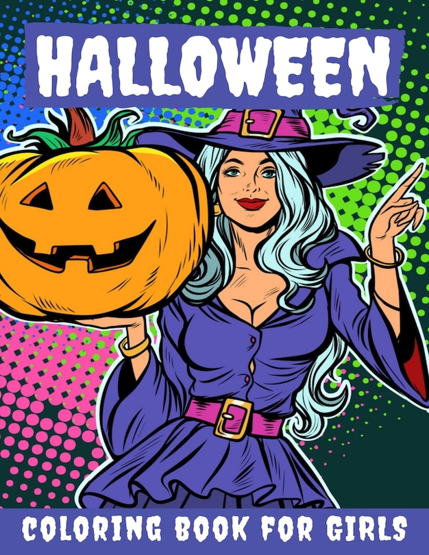 Couverture_Halloween Coloring Book for Girls