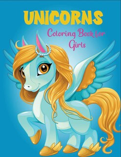 Front cover_Unicorns coloring book for Girls