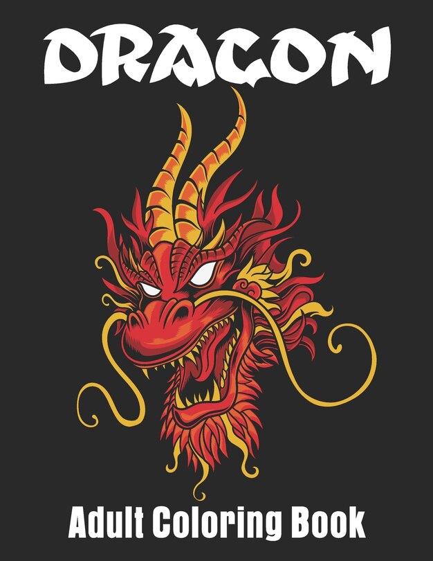 Front cover_Dragon Adult Coloring Book