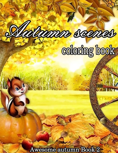 Front cover_Autumn Scenes Coloring Book