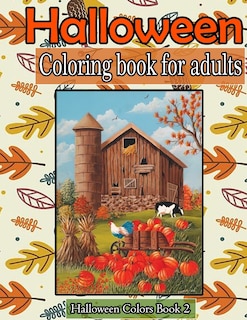 Front cover_Halloween coloring book for adults