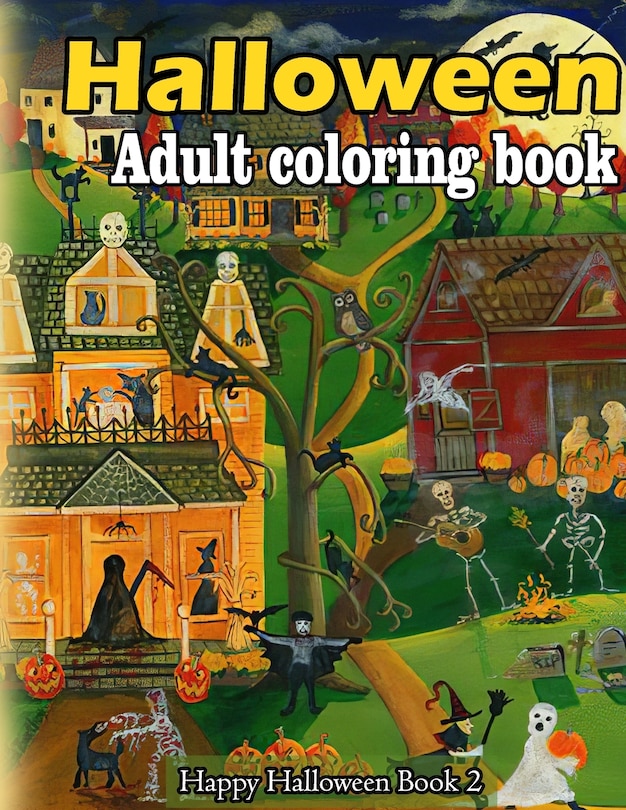Couverture_Halloween adult coloring book