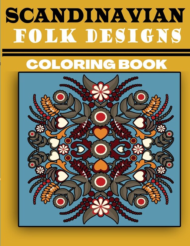 Front cover_Scandinavian Folk Designs Coloring Book