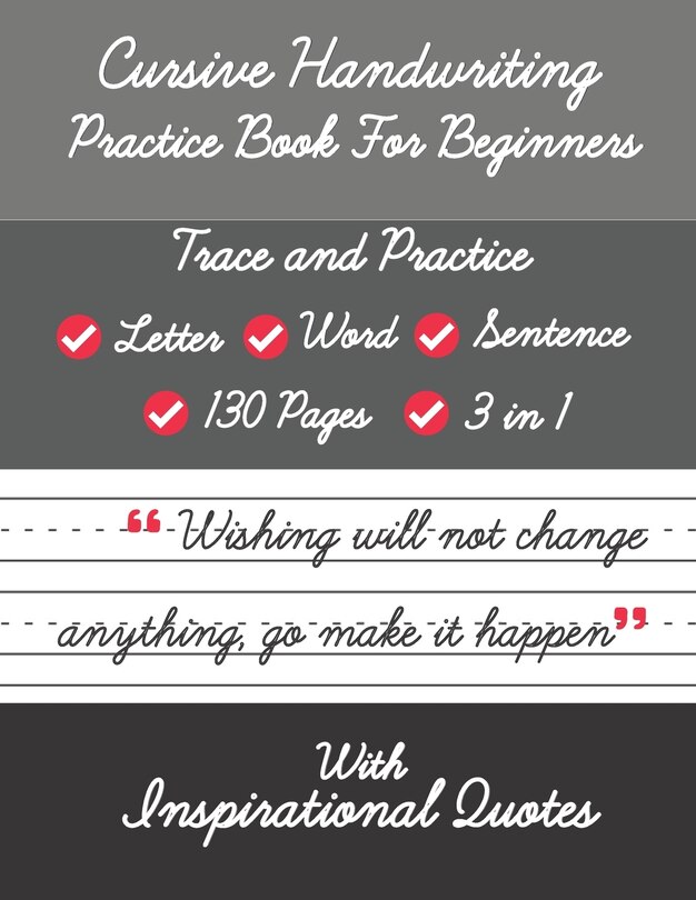 Couverture_Cursive Handwriting Practice Book For Beginners with Inspirational Quotes