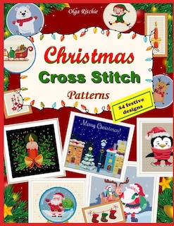Front cover_Christmas Cross Stitch Patterns 24 festive designs