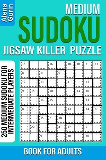 Front cover_Medium Sudoku Jigsaw Killer Puzzle Book for Adults