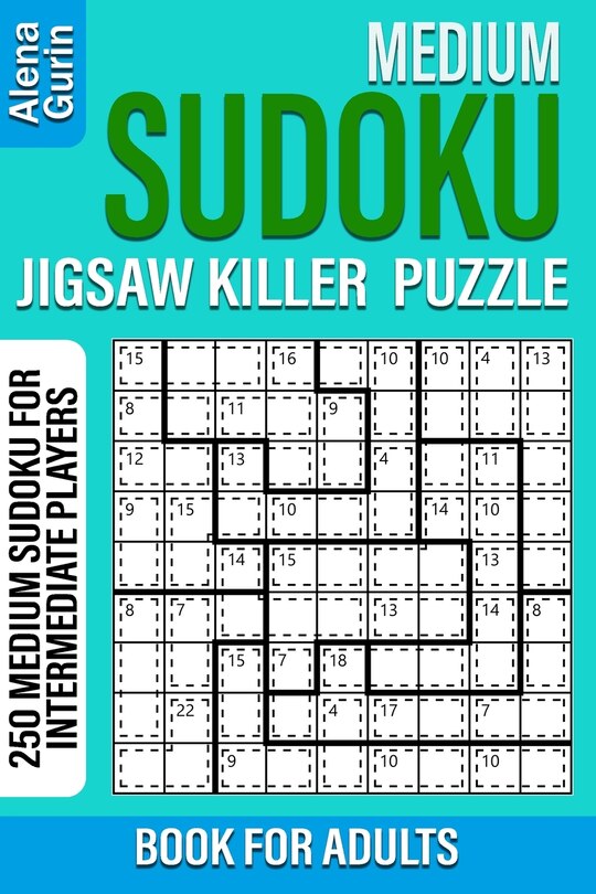 Front cover_Medium Sudoku Jigsaw Killer Puzzle Book for Adults