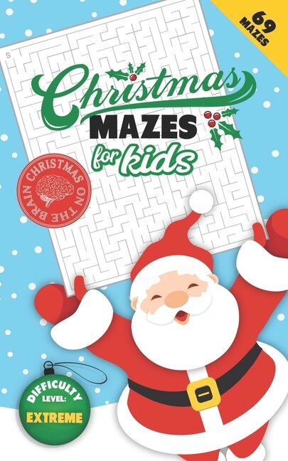 Couverture_Christmas Mazes for Kids 69 Mazes Difficulty Level Extreme