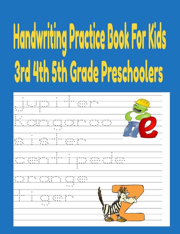 Front cover_Handwriting Practice Books For Kids 3rd 4th And 5th Grade Preschoolers