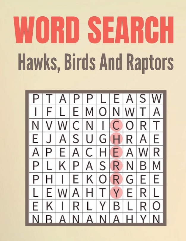 Front cover_Word Search Hawks, Birds And Raptors