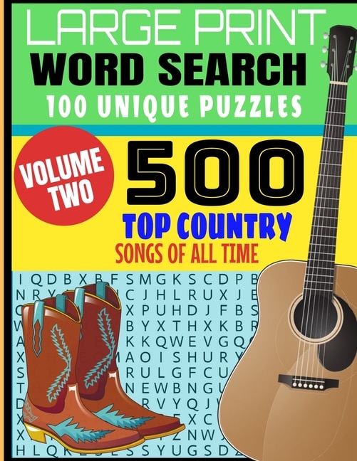 Front cover_Large Print Word Search 100 Unique Puzzles Volume Two