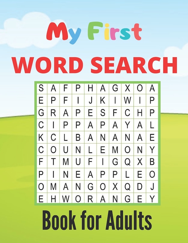 Front cover_My First Word Search Book for Adults