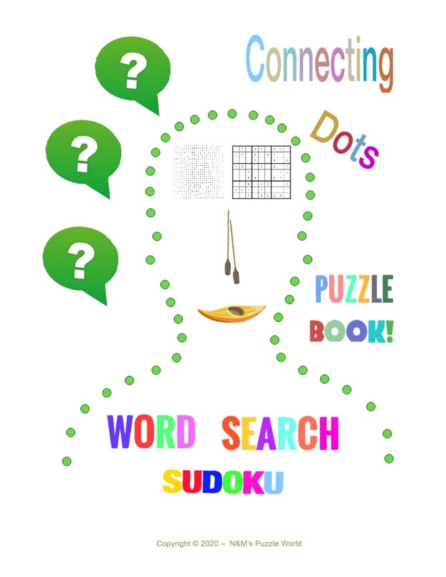 Front cover_Puzzle Book - Connecting Dots, Word Search & Sudoku