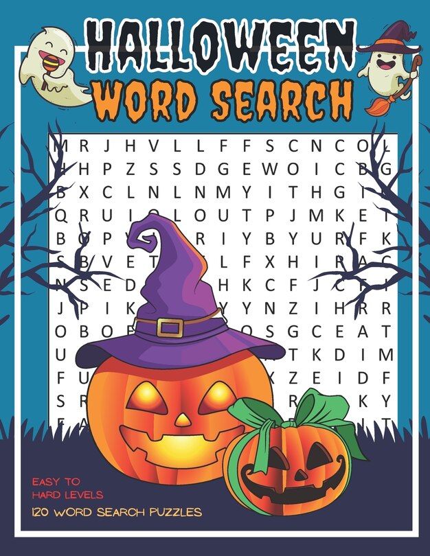 Halloween Word Search 120 Puzzles Easy To Hard Levels: Crossword Puzzle