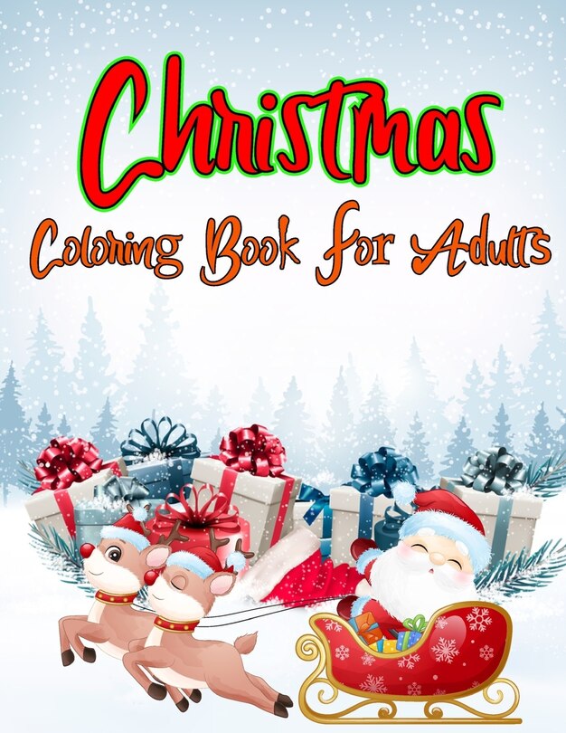 Front cover_Christmas Coloring Book For Adults