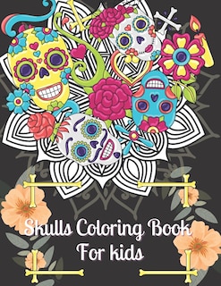 Front cover_Skulls Coloring Book For Kids