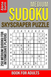 Front cover_Medium Sudoku Skyscraper Puzzle Book for Adults